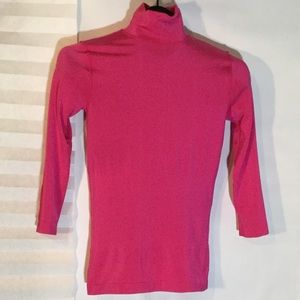Hot pink shaping turtle neck